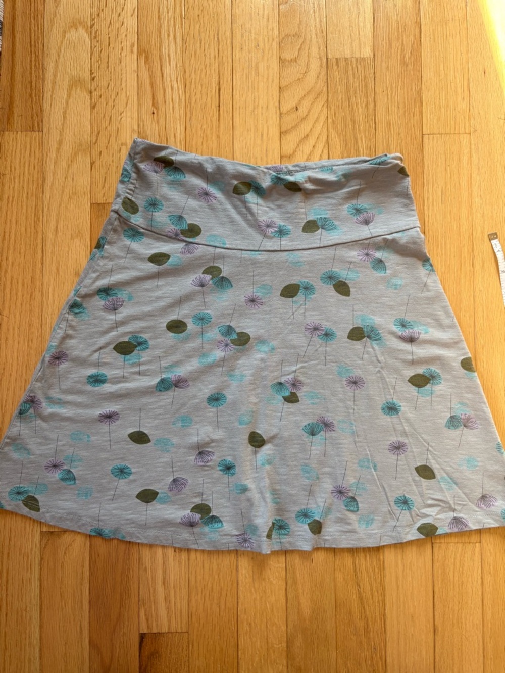 Horny Toad Women’s Chala skirt Light Gray Floral A-Line